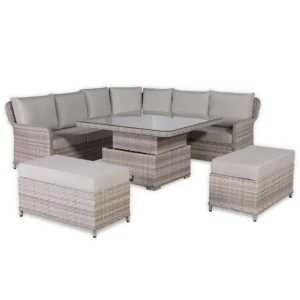 RR267 Large Equal Corner Sofa Set with Rising Table