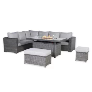 RR520F Corner Dining Set with Firepit Table