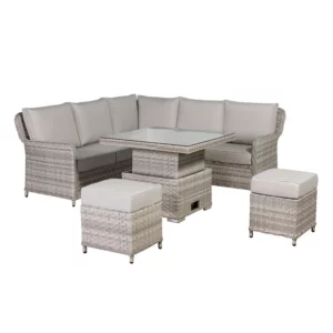 RR261 Square Corner Dining Set with Rising Table