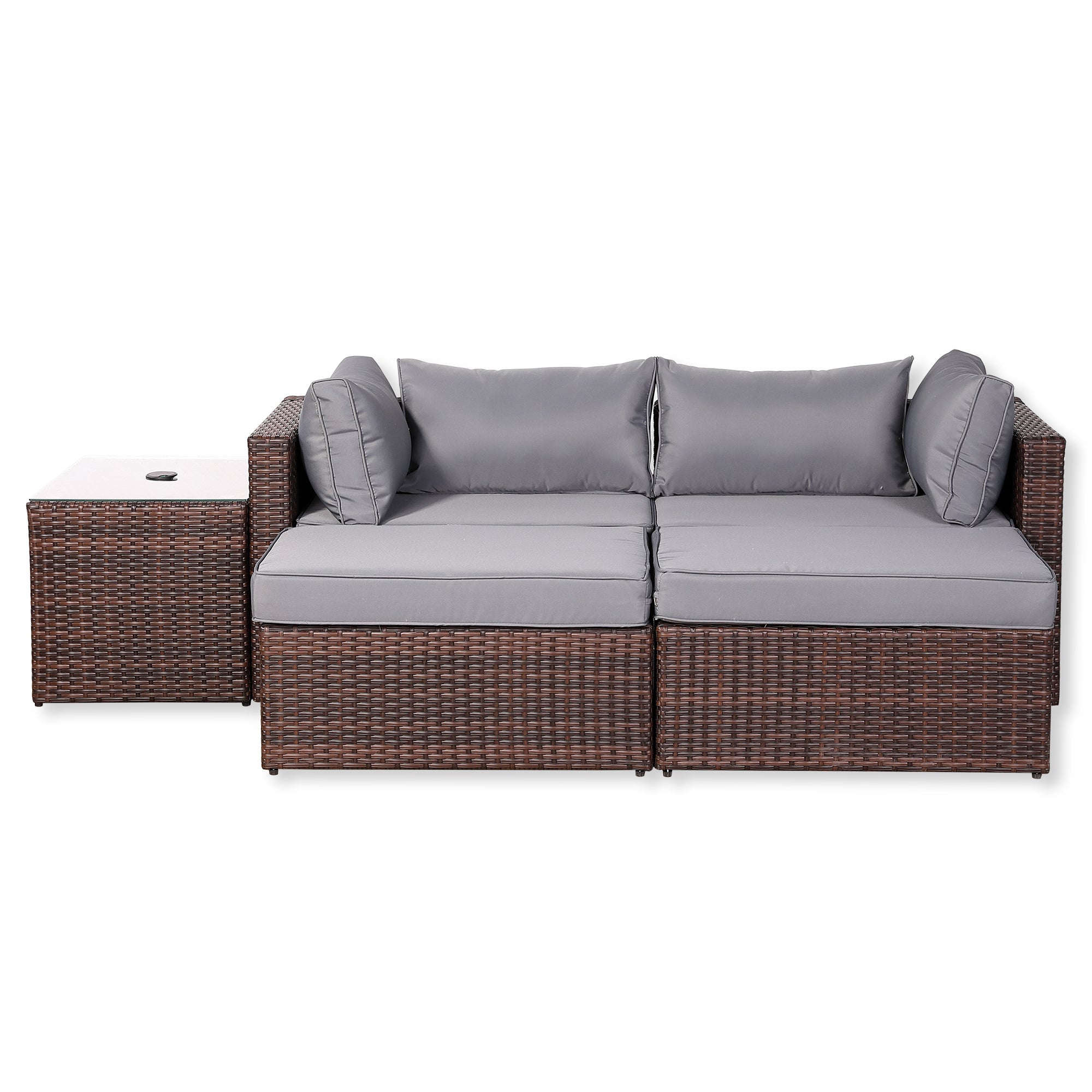 MG_6638-1.jpg Verona Modular Lounge Sofa Set with Side Table in Brown Rattan (Includes FREE Cover) - AMC Furniture
