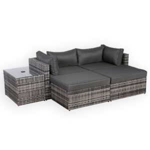 ST-01 Modular Lounger Chaise Sofa Set with Side Table